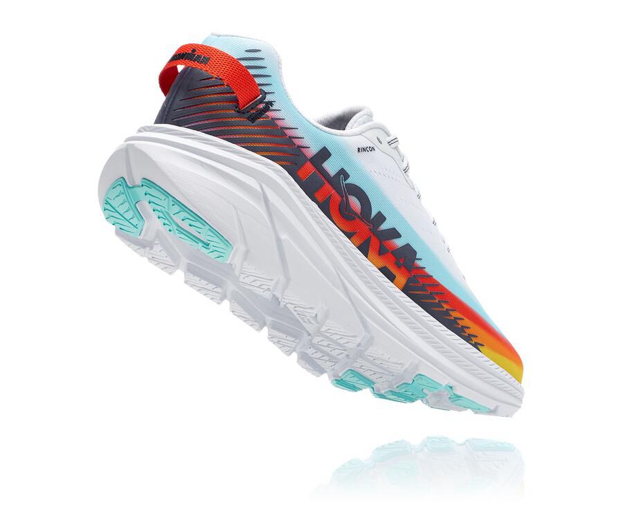 Running Shoes Womens - Hoka One One Ironman Rincon 2 - White/Blue - DHZUILO-96